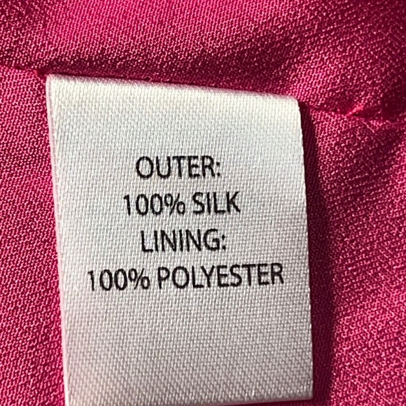 Saloni Halter Ruffles Tiered Silk Dress Barbiecore Size 6 - Picture 11 of 16